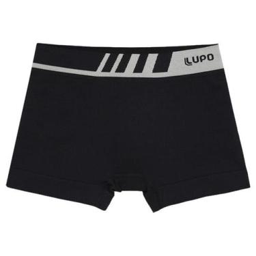 Imagem de Cueca Boxer Infantil Lupo Microfibra Sem Costura 136-001, 9990, Preto,
