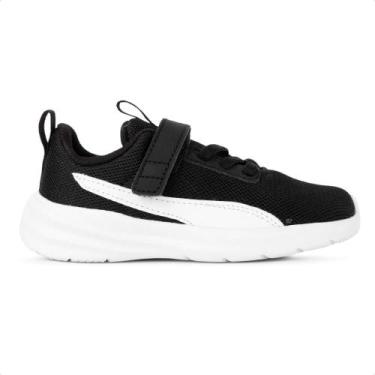 Imagem de Tênis Puma Rickie Runner Infantil, Preto, Branco, 22