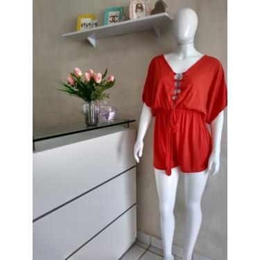 Imagem de Macacão feminino vermelho - Obella