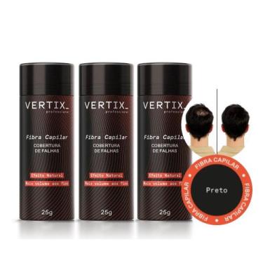Imagem de Kit 3 Maquiagem de Cabelo Fibra Capilar Corbertura de Falhas Cabelo Pr