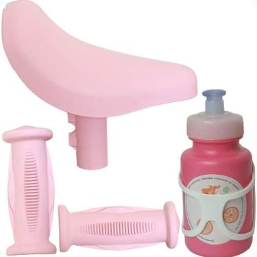 Imagem de Selim Banco Garrafinha Manopla P/Bicicletas Aro 12 Nathor, Rosa