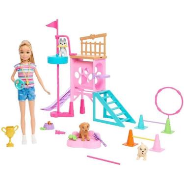 Imagem de Conjunto de Brinquedo Barbie Stacie Treinadora de Cães com Playground e Acessórios Mattel