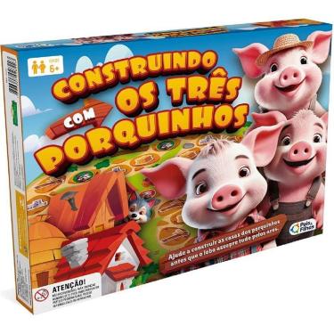 Imagem de Jogo de Tabuleiro Construindo com os Três Porquinhos Cooperativo a Partir de 5 Anos Pais & Filhos