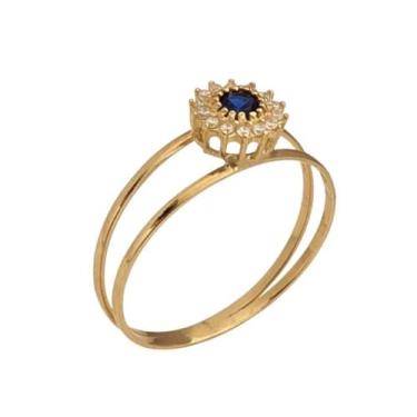 Imagem de Anel Feminino Estilo Formatura Em Ouro 18K - COMERCIAL