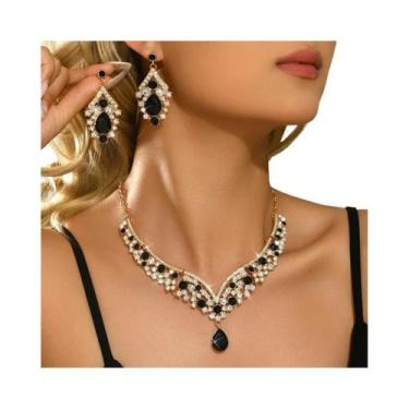 Imagem de Conjunto De Joias Femininas Elegantes: Colar E Brincos Para Uso Diário