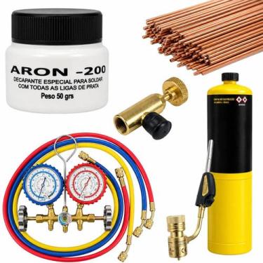 Imagem de Kit Reparo Refrigeração Maçarico Manifold Solda - Refrigeração Cataven