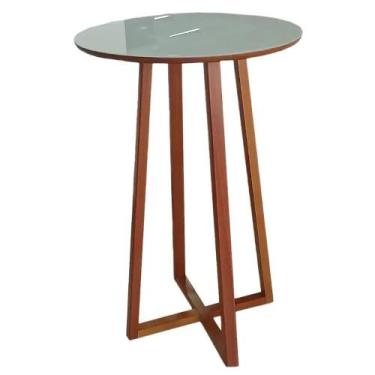 Imagem de Mesa Bistro Chicago Redonda Minas Plac Cor Cinamomo Off White, Cinamom