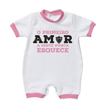 Imagem de Macacão Bebê Atlético MG Primeiro Amor Rosa - Torcida Baby, M