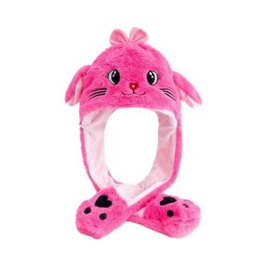 Imagem de Gorro De Pelúcia Unissex Com Orelhas Divertidas Estilo Vaca E Coelho, 