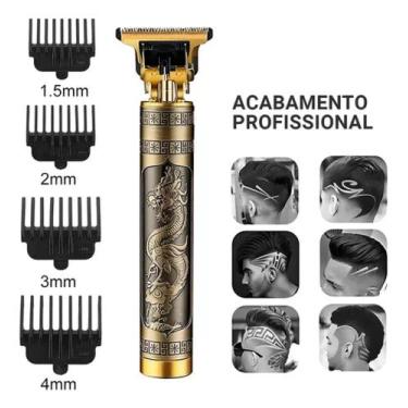 Imagem de Máquina De Cortar Cabelo Barba Dragão Profissional Aparador de pelos n