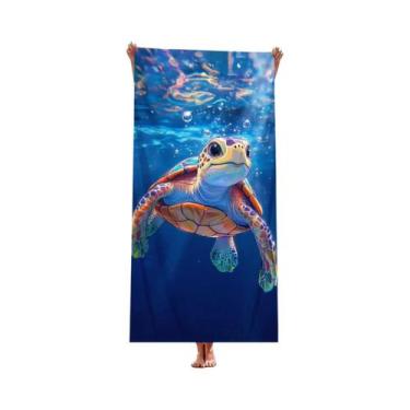Imagem de Toalha De Natação Absorvente De Secagem Rápida Com Estampa De Tartarug