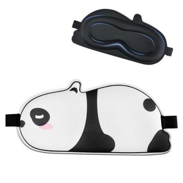 Imagem de Máscara de Dormir FUNAUPGO 20x9cm Panda 3D Contornada