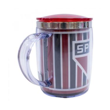 Imagem de Caneca Térmica Arredondada Com Tampa 450ml - SPFC-Unissex