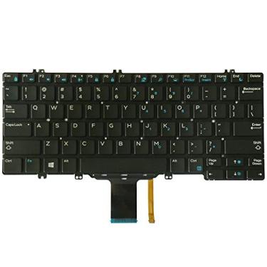 Imagem de AUTENS Teclado de reposição para laptop sem moldura de 1 ano de garantia para Dell Latitude 5280 5289 7280 7290 7380 7389 7390, Backlight …