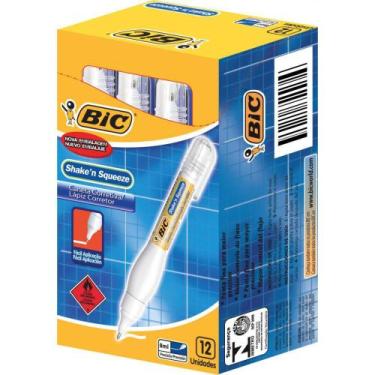 BIC Wite-Out Shake 'N Squeeze Correction Pen, 8 ml., White, 4/Pack