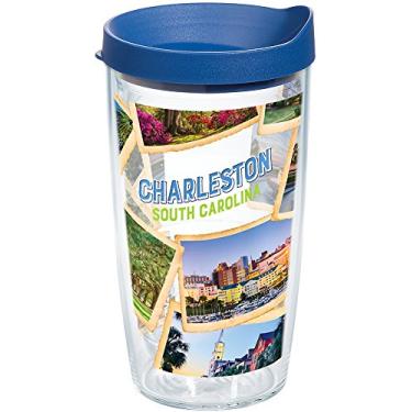 Imagem de Tervis South Carolina – Charleston Feito nos EUA Copo de viagem isolado de parede dupla mantém as bebidas frias e quentes, 473 ml, colagem