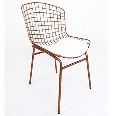 Imagem de Cadeira BERTÓIA cobre assento branco tubular - Poltronas do Sul