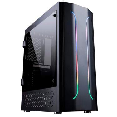 Imagem de Gabinete Gamer Bluecase BG-011 - USB 3.0 - Janela Lateral de Acrílico - Iluminação frontal em LED RGB