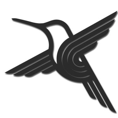 Imagem de Placa decorativa colibri