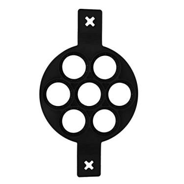 Imagem de moldes de panqueca anel molde de ovo frito upgrade 7 furos antiaderente silicone assado molde redondo panqueca anel de ovo molde de panqueca molde de panqueca molde de panqueca molde de muffin panqueca, Molde de panqueca de ovos,