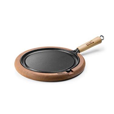 Imagem de Conjunto Chapa de Ferro Redonda 245 e Suporte Madeira