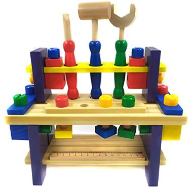Imagem de Brinquedo Bancada De Ferramentas Infantil Madeira 45 Peças