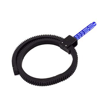 Imagem de V BESTLIFE Focus Ring Belt, cinto de anel de engrenagem de liga preta com parafuso de aço inoxidável embutido para câmera DSLR para lente de zoom com tamanho de 52 mm a 86 mm