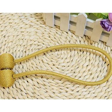 Imagem de Grampo de cortina de bola de pérola magnética, alça magnética com gancho de fecho, haste de cortina, acessórios de cortina, decoração de casa, t0209, ouro, 1 peça