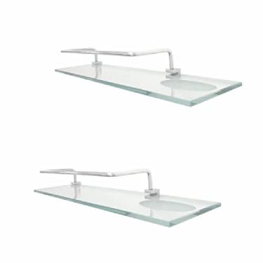 Imagem de Prateleira Dupla Kit 2 Peças Com Proteção De Parede 415Vt2