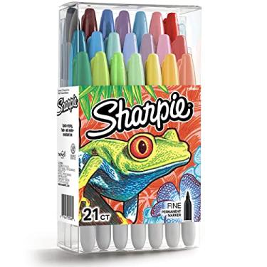 Imagem de Sharpie Edição especial de marcadores permanentes, ponta fina, cores sortidas, 21 unidades