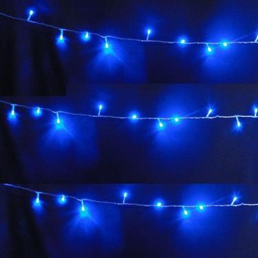 Imagem de Pisca Pisca 100 LEDs 10m Azul 220V 4 Fases Fio Transparente CBRN05123