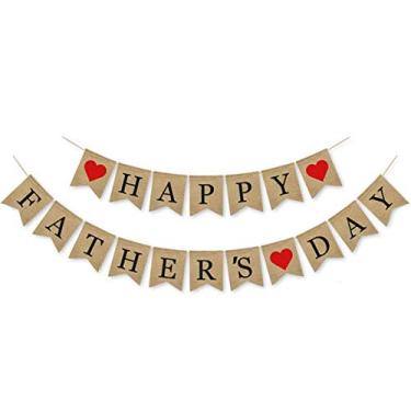 Imagem de Banner de Dia dos Pais, Fntacetik Decorações de Dia dos Pais Feliz Dia dos Pais Banner Banner Party Supplies Photo Booth Backdrop Pais, Dia dos Pais, Bandeja de Bandeira, Decoração de Placa