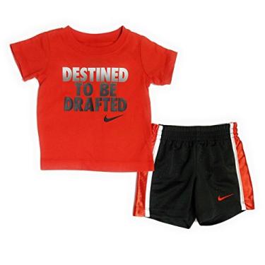 Imagem de Conjunto de camisetas e shorts "Destined to Be Drafted" para meninos da Nike (24 meses)