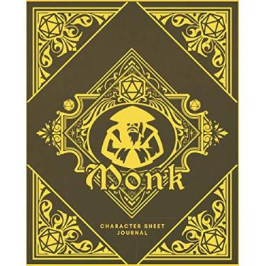 Imagem de Monk Character Sheet Journal: DnD Notebook With 50 Character Pages and 100 Mixed Pages (Lined, Graph, Hex & Blank)For Role Playing Fantasy Games I ... Maps, Track 5e Gameplay, Plan & More