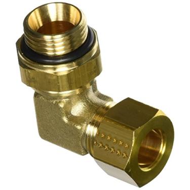 Imagem de Parker Encaixe de compressão 0199 10 13, latão, BSPP macho parafuso cotovelo ajustável 90 graus, G1/4 e 10 mm