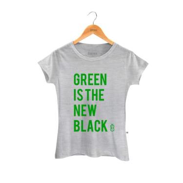 Imagem de Camiseta Eco Green Is The New Black Branca Feminina - Use Bora