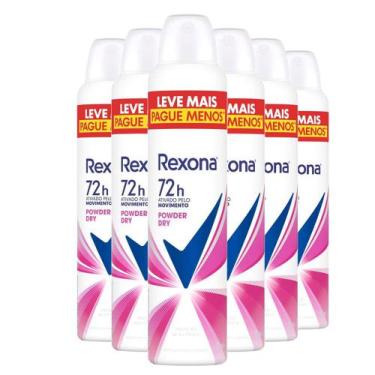 Imagem de Kit Desodorante Antitranspirante Aerosol Rexona Powder Dry 72 Horas 25