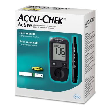 Imagem de Kit para Controle de Glicemia Accu-Chek Active com 1 monitor + 10 tiras-teste + 1 lancetador 1 Unidade