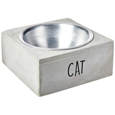 Imagem de Comedouro Pequeno Cimento Cat Decorglass Multicolor