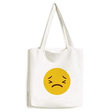 Imagem de Bolsa de lona amarela horrível, fofa, on-line, sacola de compras, bolsa casual