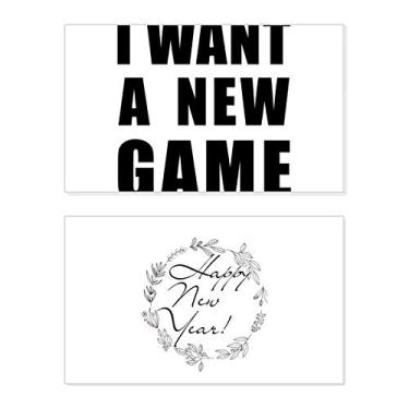 Imagem de I Want A New Game Festival Ano Novo Cartão de felicitações Bless Message Present