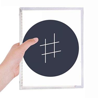 Imagem de Caderno Preto Assinatura White Music Folhas Soltas Diário Recarregável Diário Papelaria