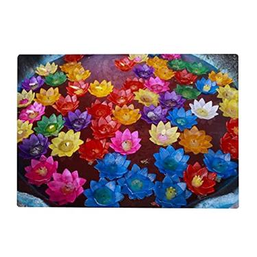 Imagem de ColourLife Quebra-cabeças quebra-cabeça presente de arte para adultos, adolescentes, velas coloridas de lótus, jogos de quebra-cabeça de madeira, 300/500/1000 peças, multicolorido