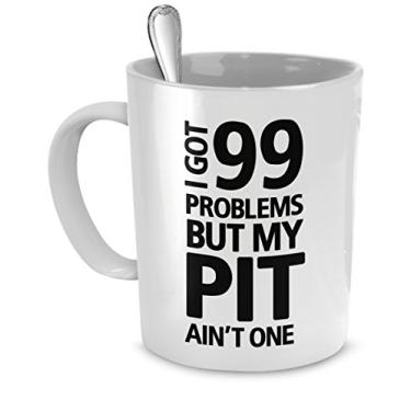 Imagem de Caneca Pit Bull - I Got 99 Problems But My Pit Ain't One - Presentes Pit Bull - Caneca de café Pit Bull