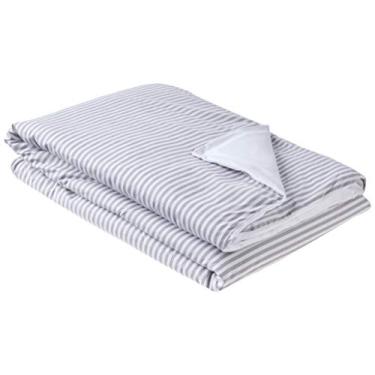 Imagem de Biramar Baby Edredom Berço Dupla Face E Duvet (148X96) Listrado Cinza Cinza