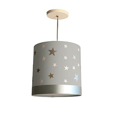Imagem de Luminária Pendente Infantil Estrelas 25x25 1E27 Cor: Cinza
