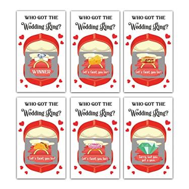 Imagem de Jogos de cartas de raspar chá de noiva - Jogo de chá de casamento - Decoração de lembrancinhas de jogo de despedida de solteira - Ideias de festa de noivado atividades - Anel de casamento de diamante para raspar cartões (pacote com 22) - 02