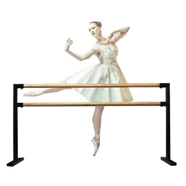 Imagem de Ballet Barre Barra de balé de dois andares em um estúdio de dança familiar, canos de ferro e cabos de madeira, adequados para adultos e crianças (Size : 1M/3.3FT)