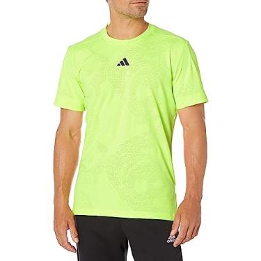 Imagem de adidas Camiseta masculina Standard Tennis London Freelift, Limão Lúcido, PP
