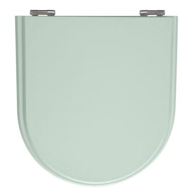 Imagem de Assento Sanitário Calypso Verde Água Tampa para Vaso Incepa de Madeira Laqueada 